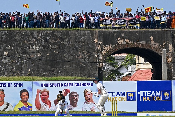 Mass protest at the Galle Stadium | Getty