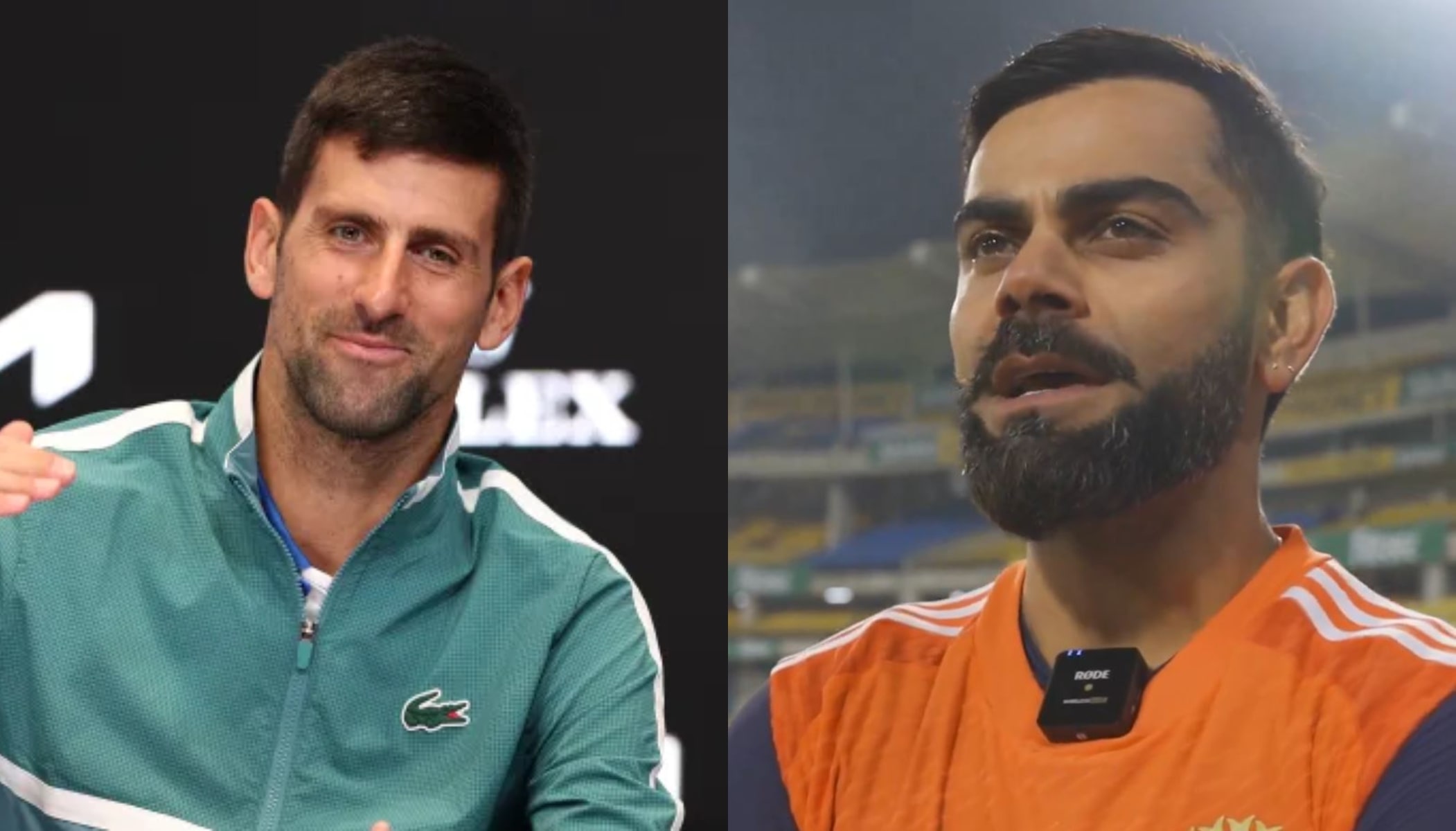 Virat Kohli shared his admiration for Novak Djokovic  | X