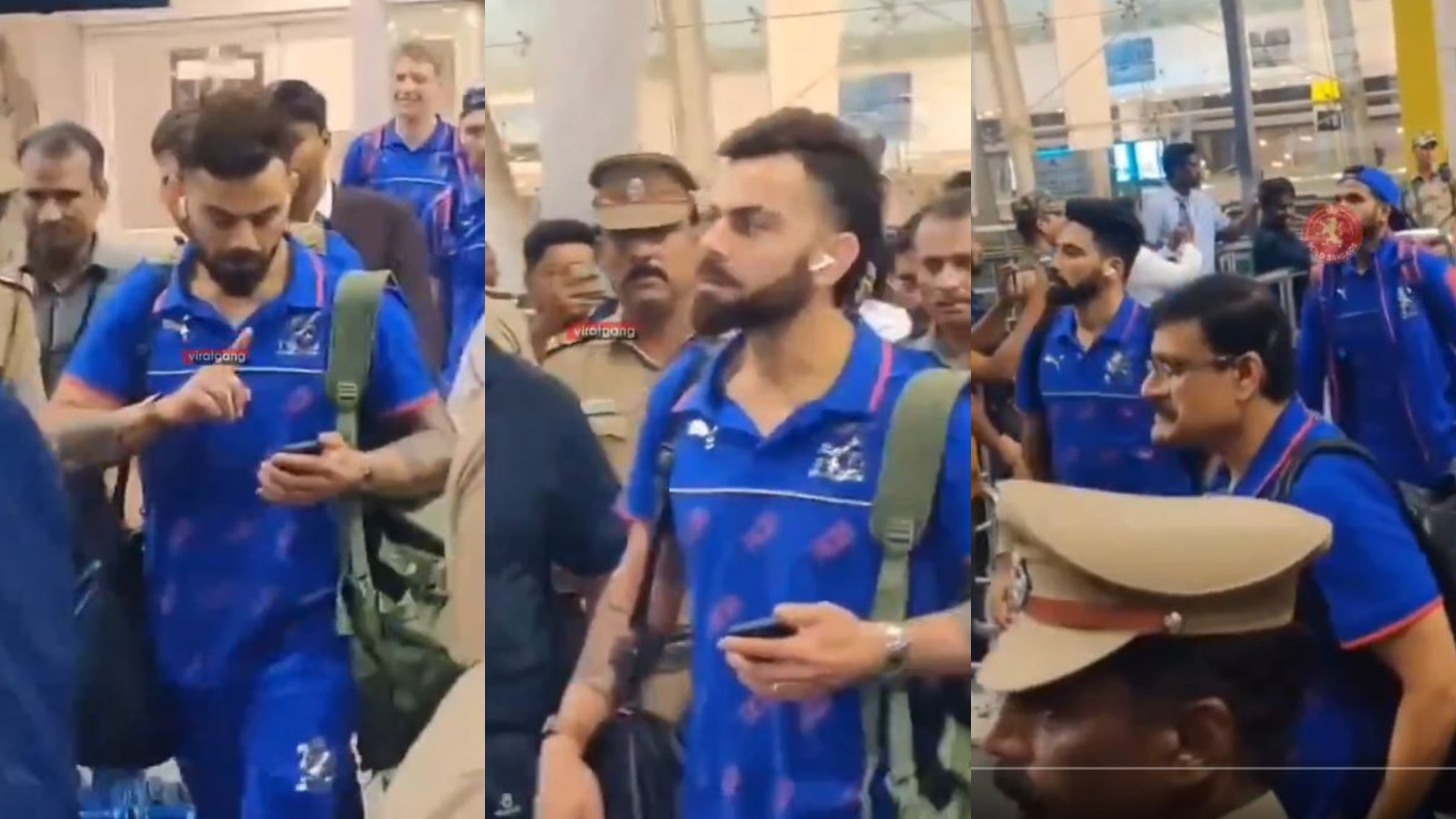 IPL 2024: WATCH- Crowd chants “Kohli, Kohli” at Chennai airport as RCB team arrives for IPL opener