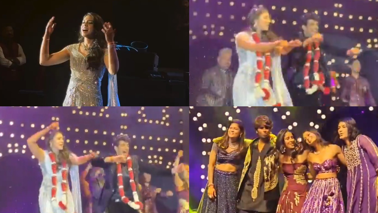 WATCH- Smriti Mandhana’s performance with Palash Muchhal in Sangeet ceremony; Jemimah, Shreyanka, Radha join as well