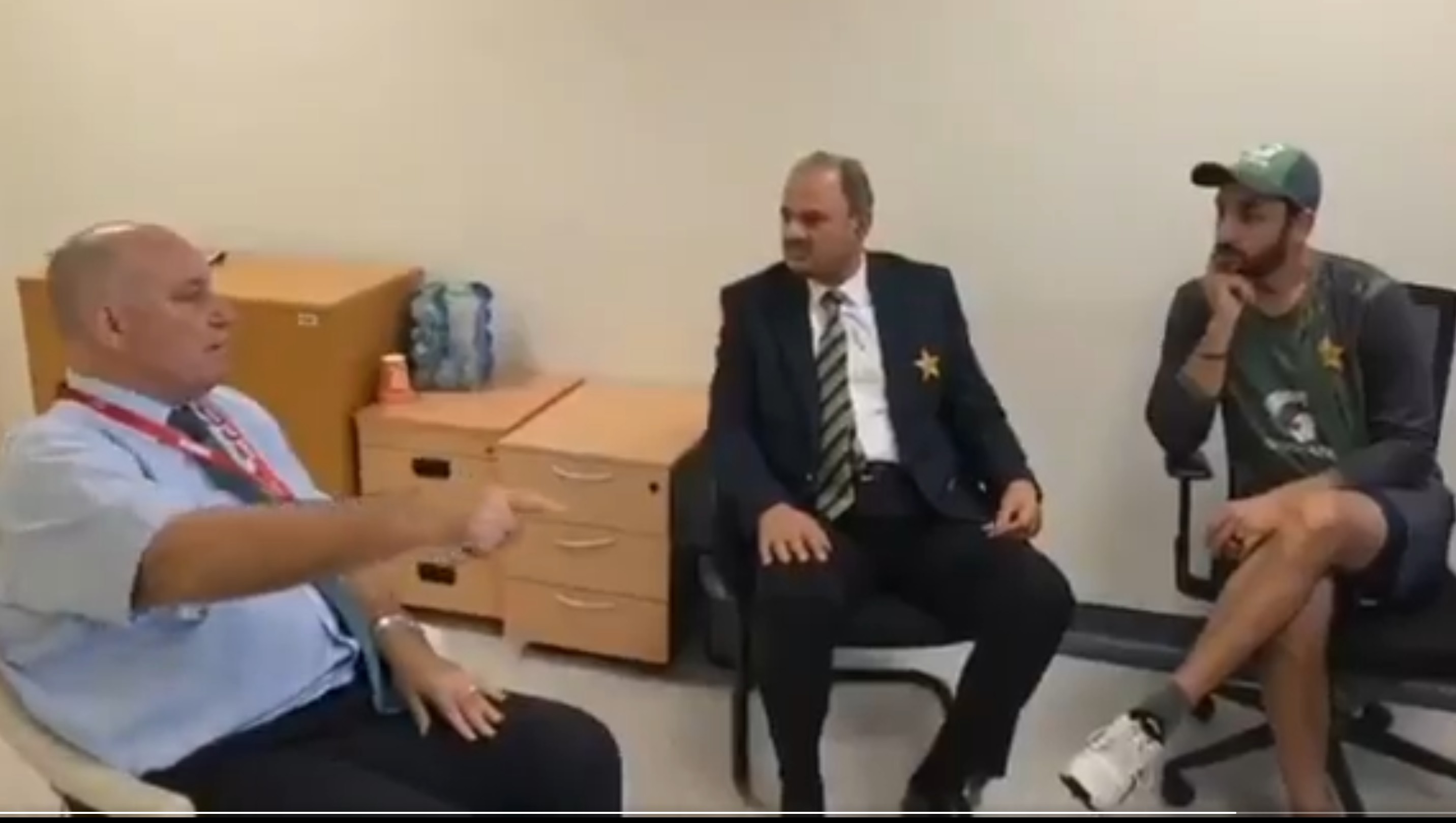 Andy Pycroft in conversation with Pakistan captain Salman Agha | X