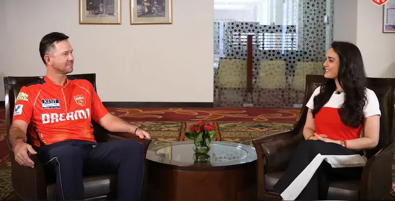 Ricky Ponting and Preity Zinta | PBKS X