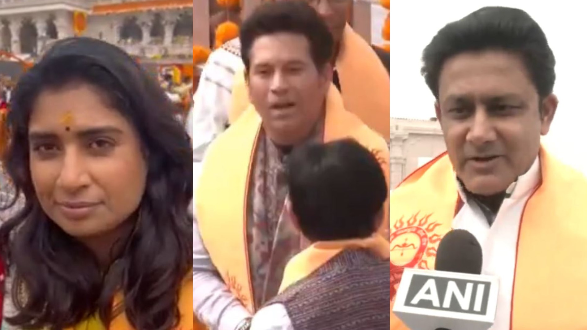 WATCH- Sachin Tendulkar, Anil Kumble, Mithali Raj, and other cricketers reach Ayodhya for Ram Mandir Pran Pratistha