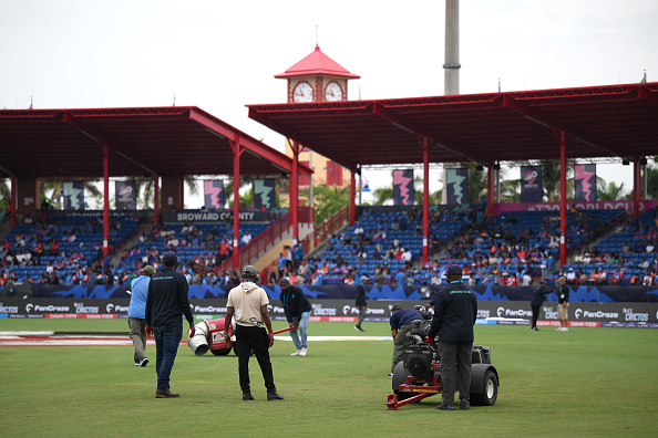 The India vs Canada game was called off due to wet outfield | Getty