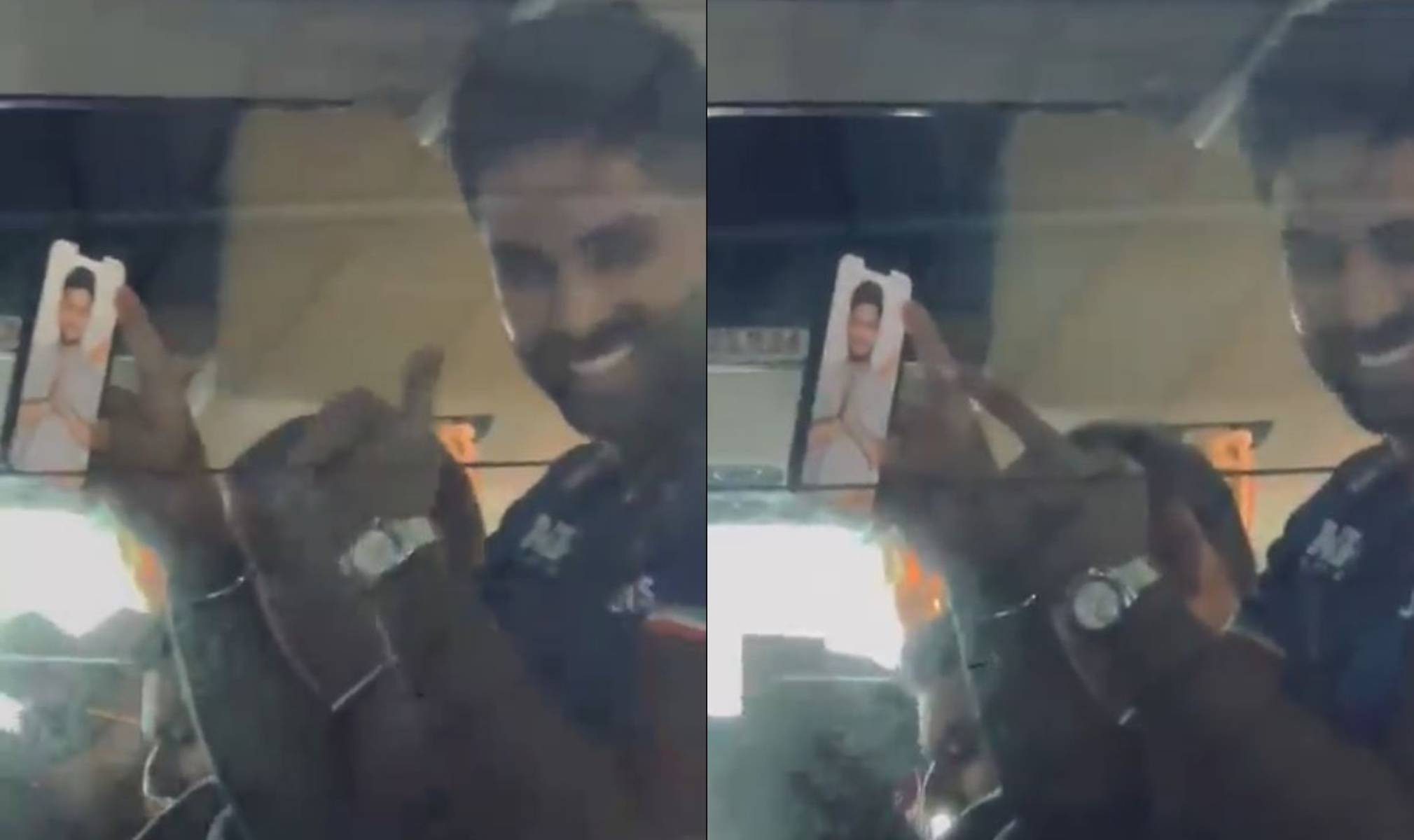 Suryakumar Yadav flashes Sanju Samson's photo to fans in Trivandrum | Twitter