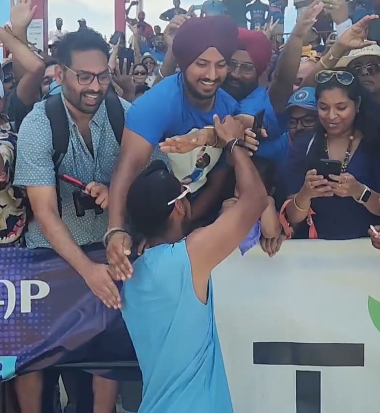 Arshdeep's father Darshan Singh and brother Akashdeep Singh | BCCI