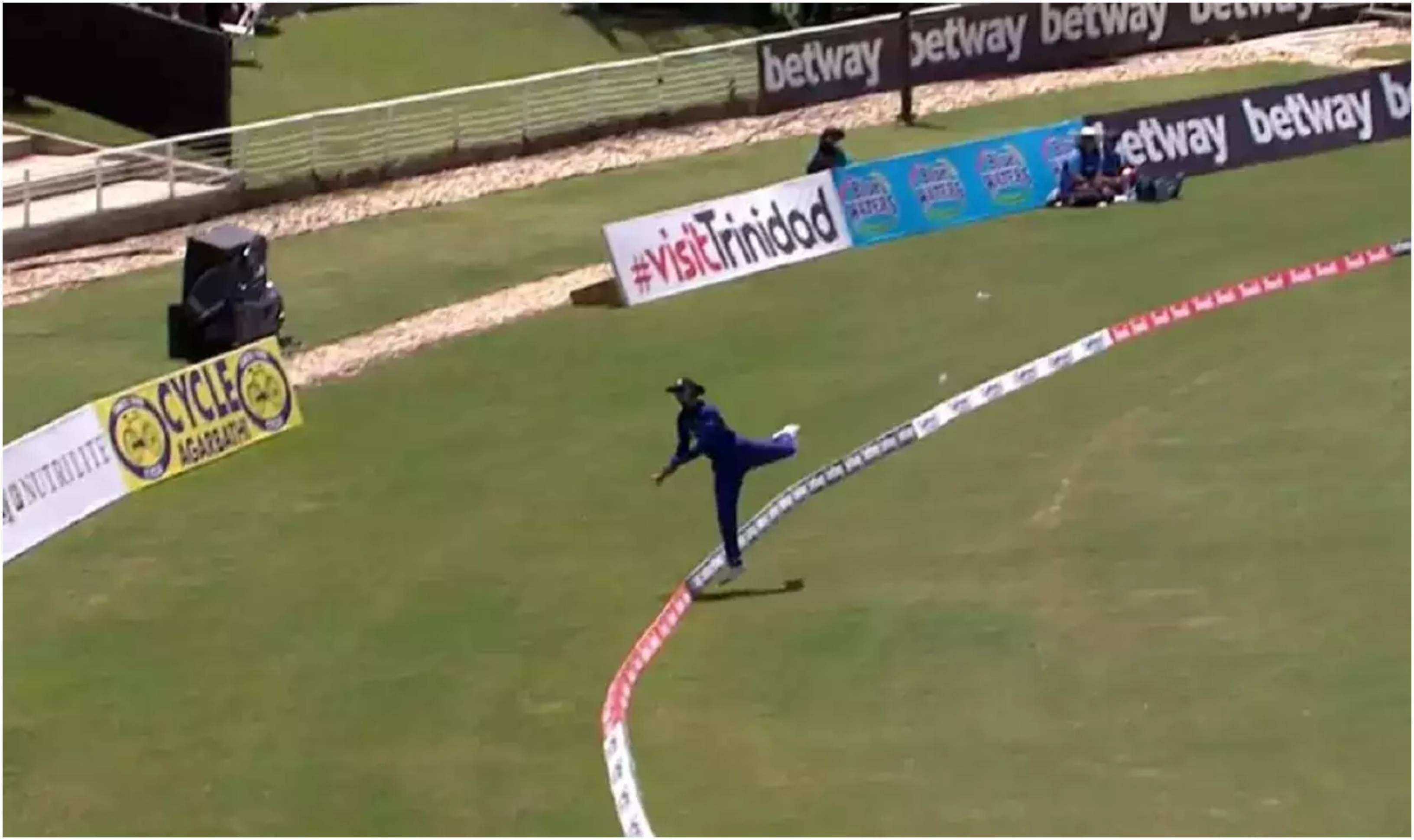 Shreyas Iyer’s acrobatic fielding effort | Screengrab