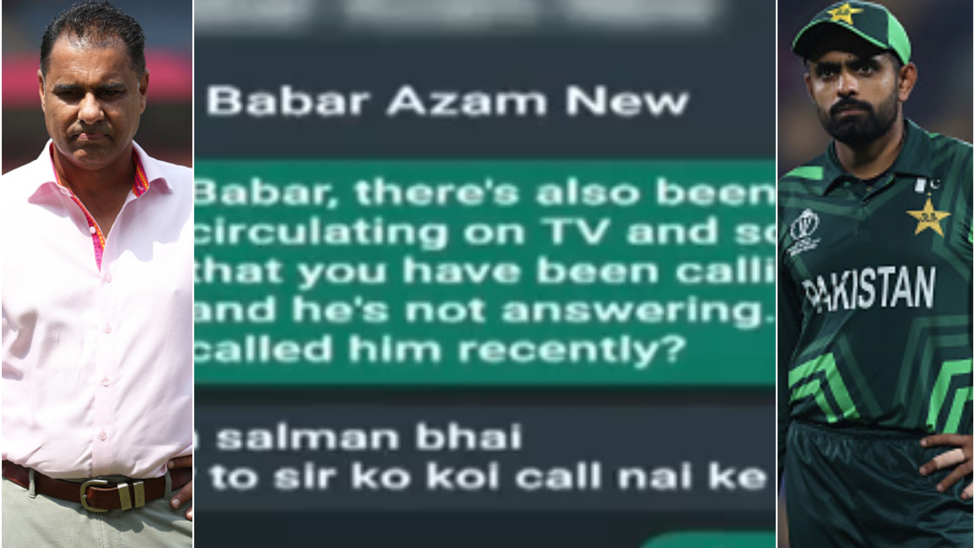 CWC 2023: Babar Azam's private chat with PCB official leaked; Waqar Younis comes out in support of Pakistan skipper