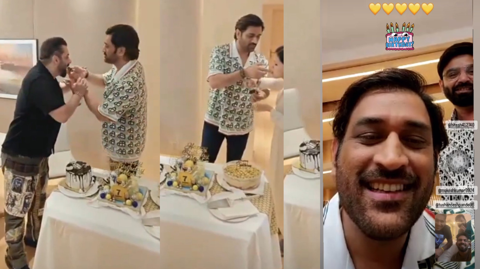 WATCH- MS Dhoni celebrates 43rd birthday with wife Sakshi and Salman Khan; Ruturaj Gaikwad video calls