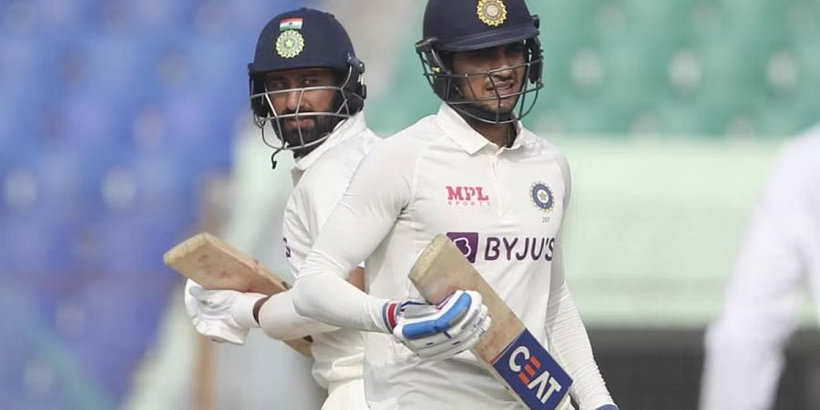 Pujara made 90 and 102*, while Gill scored his maiden Test ton- 110 | Getty