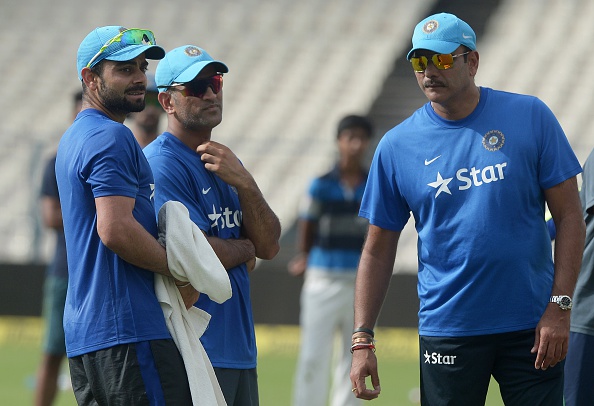 Kohli, Dhoni and Shastri | Getty