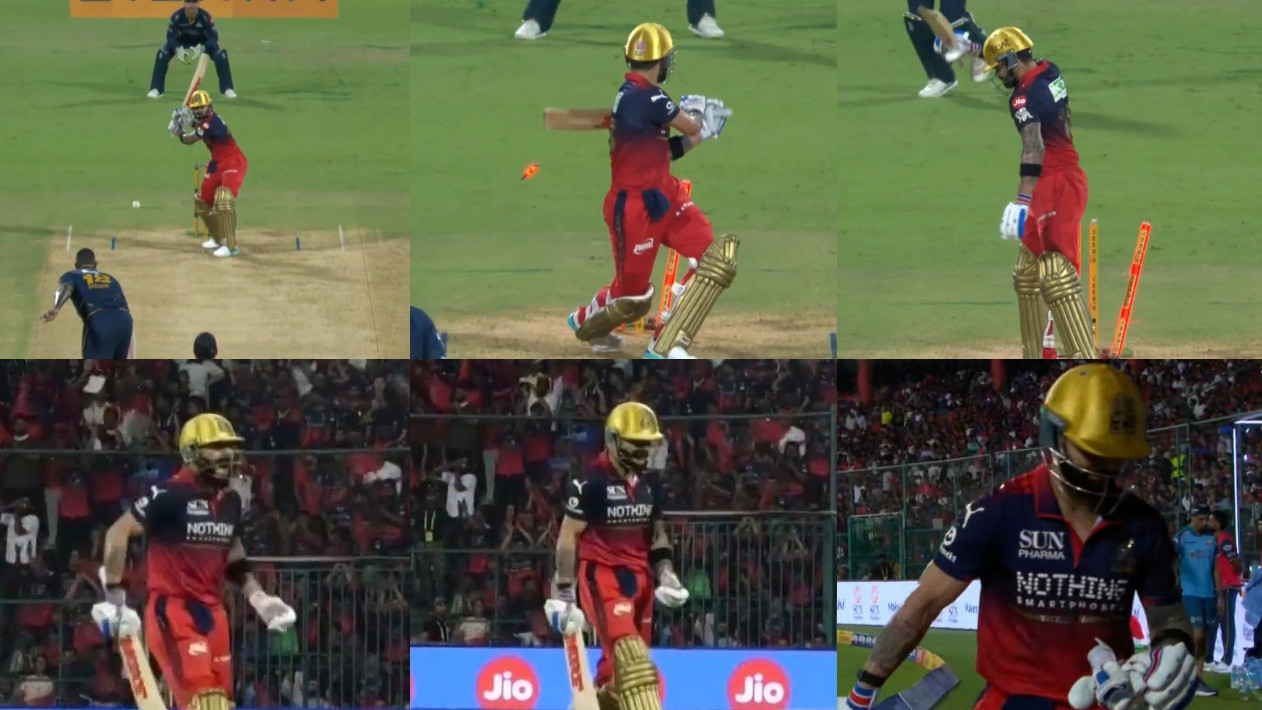 IPL 2026: WATCH- Virat Kohli’s angry reaction after getting out for 81 v GT; continues to rage towards RCB dugout