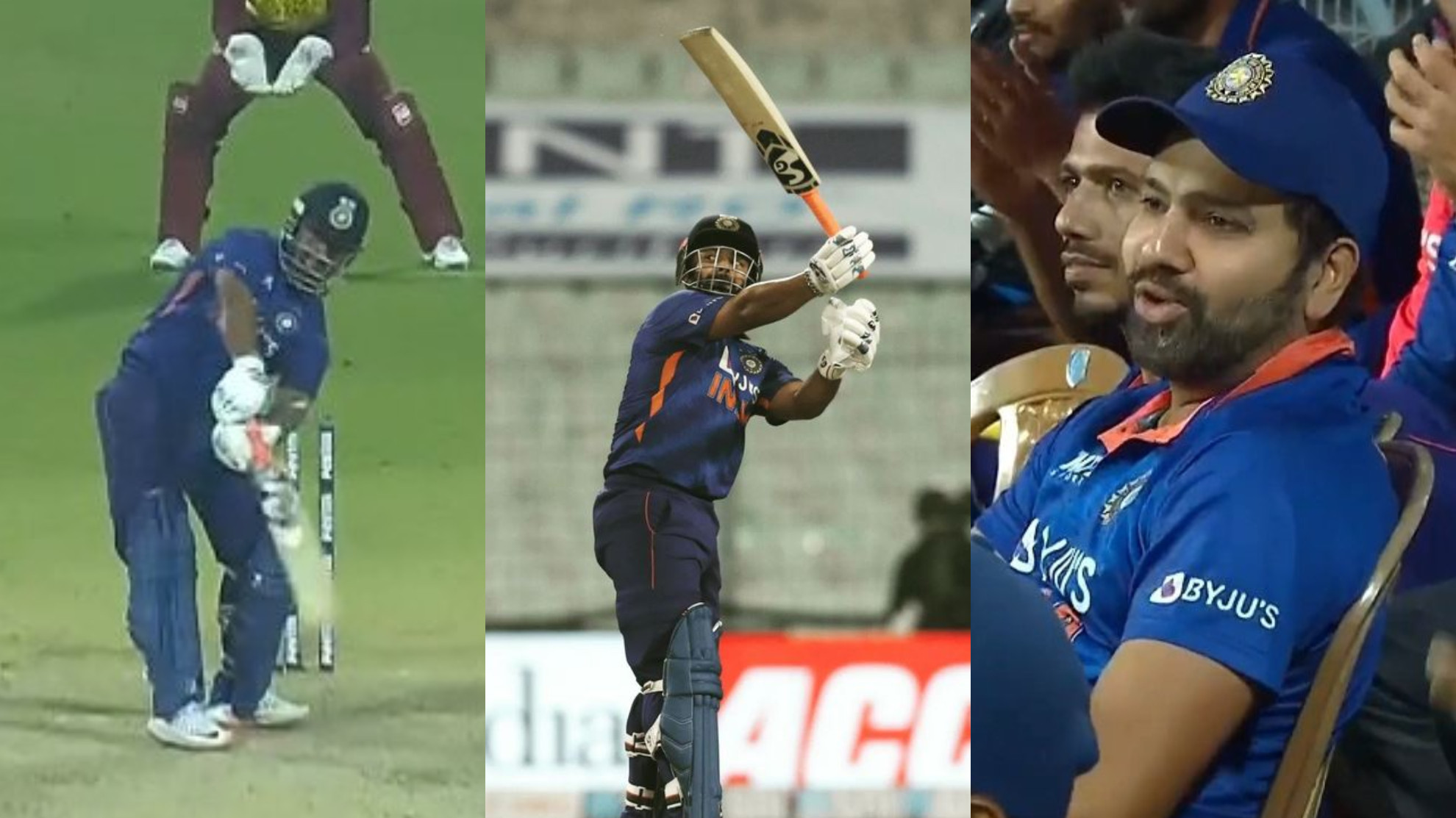 IND v WI 2022: WATCH- Rishabh Pant smacks a terrific flick six off Holder, leaves Rohit Sharma admiring the shot