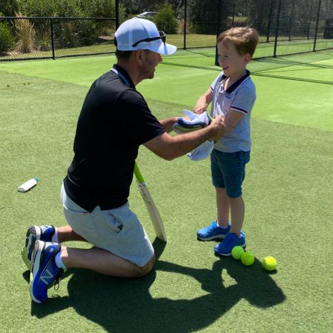 Ricky Ponting with his son Fletcher | Twitter