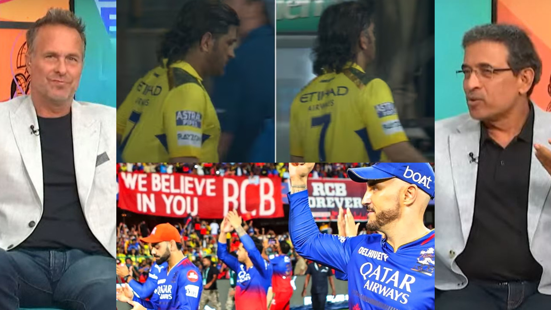 IPL 2024: WATCH- 'RCB players didn't have decency to shake MS Dhoni's hand'- Bhogle, Vaughan slam RCB for wild celebrations