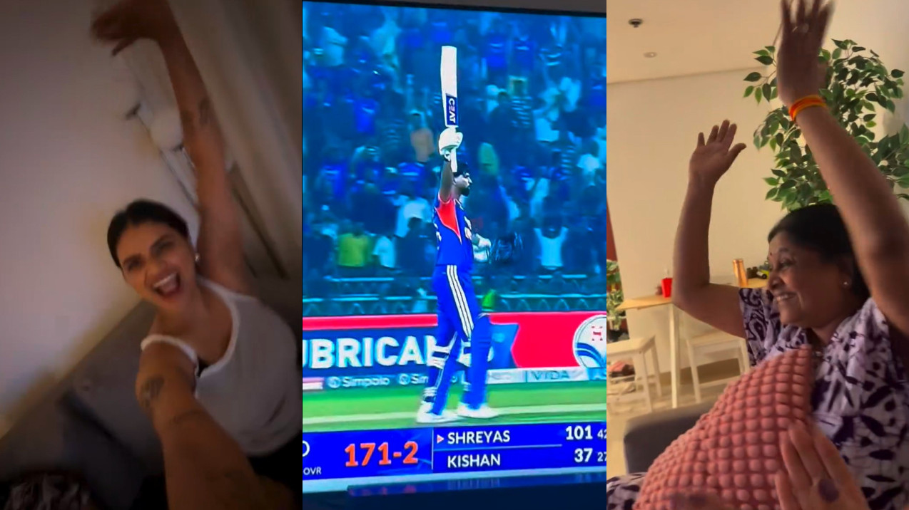 IND v WI 2026: WATCH- Shreyas Iyer’s mother Rohini and sister Shresta celebrate his maiden T20I century against West Indies