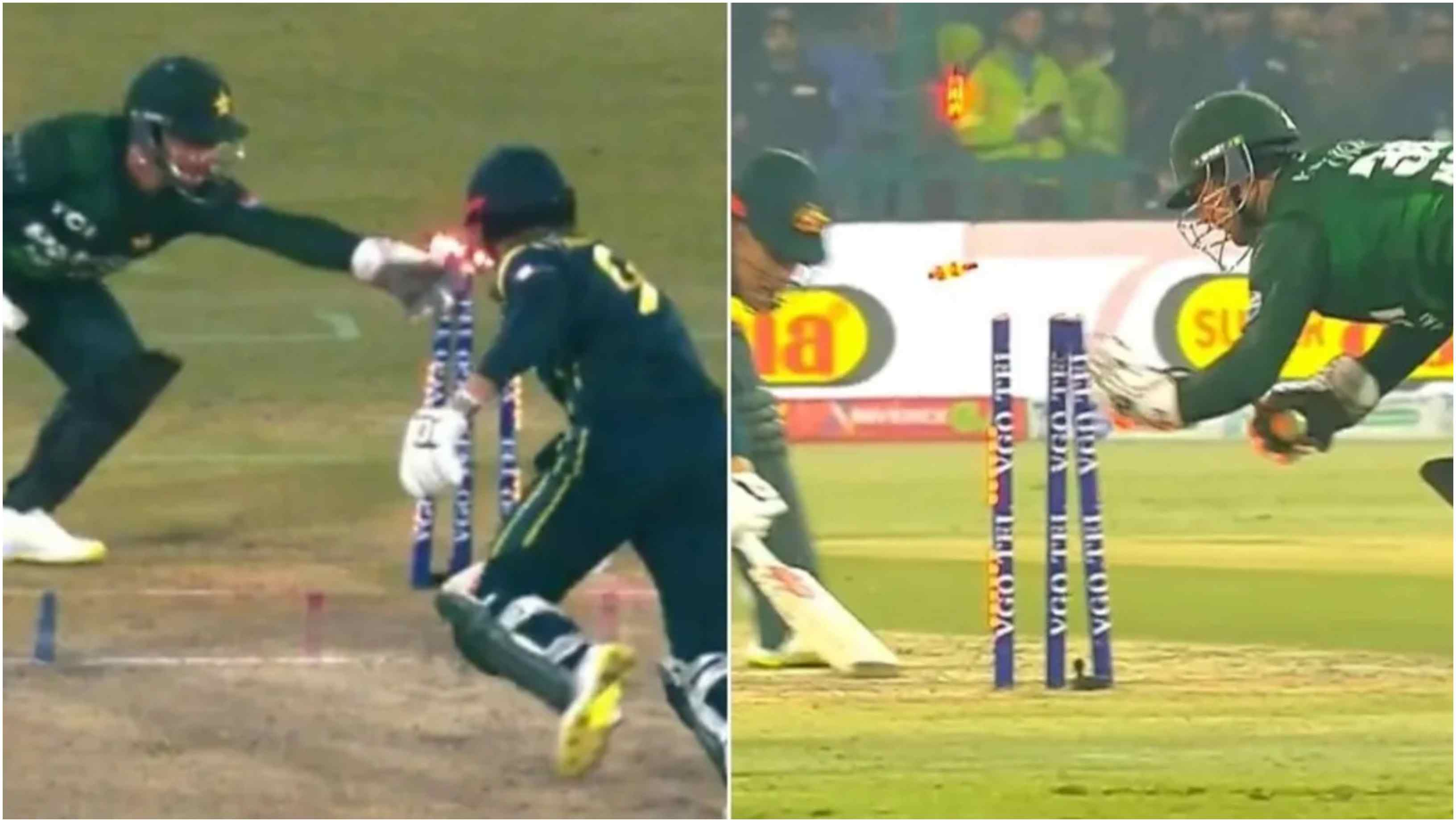 Khawaja Nafay stumped Cooper Connolly in the third T20I | Screengrab