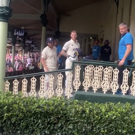 Jonny Bairstow and Ben Stokes were abused by fans at SCG | Screengrab