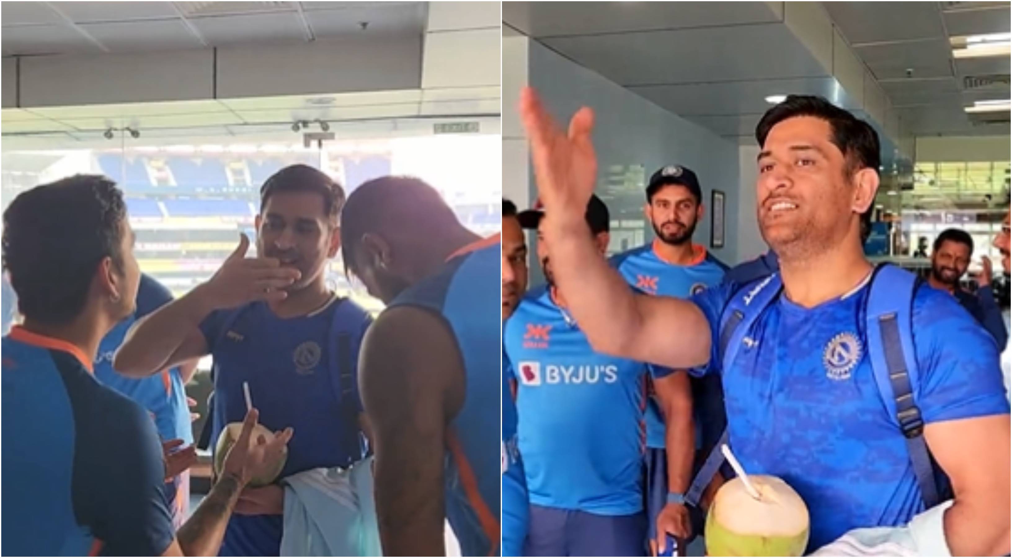 MS Dhoni interacted with Team India in Ranchi | BCCI