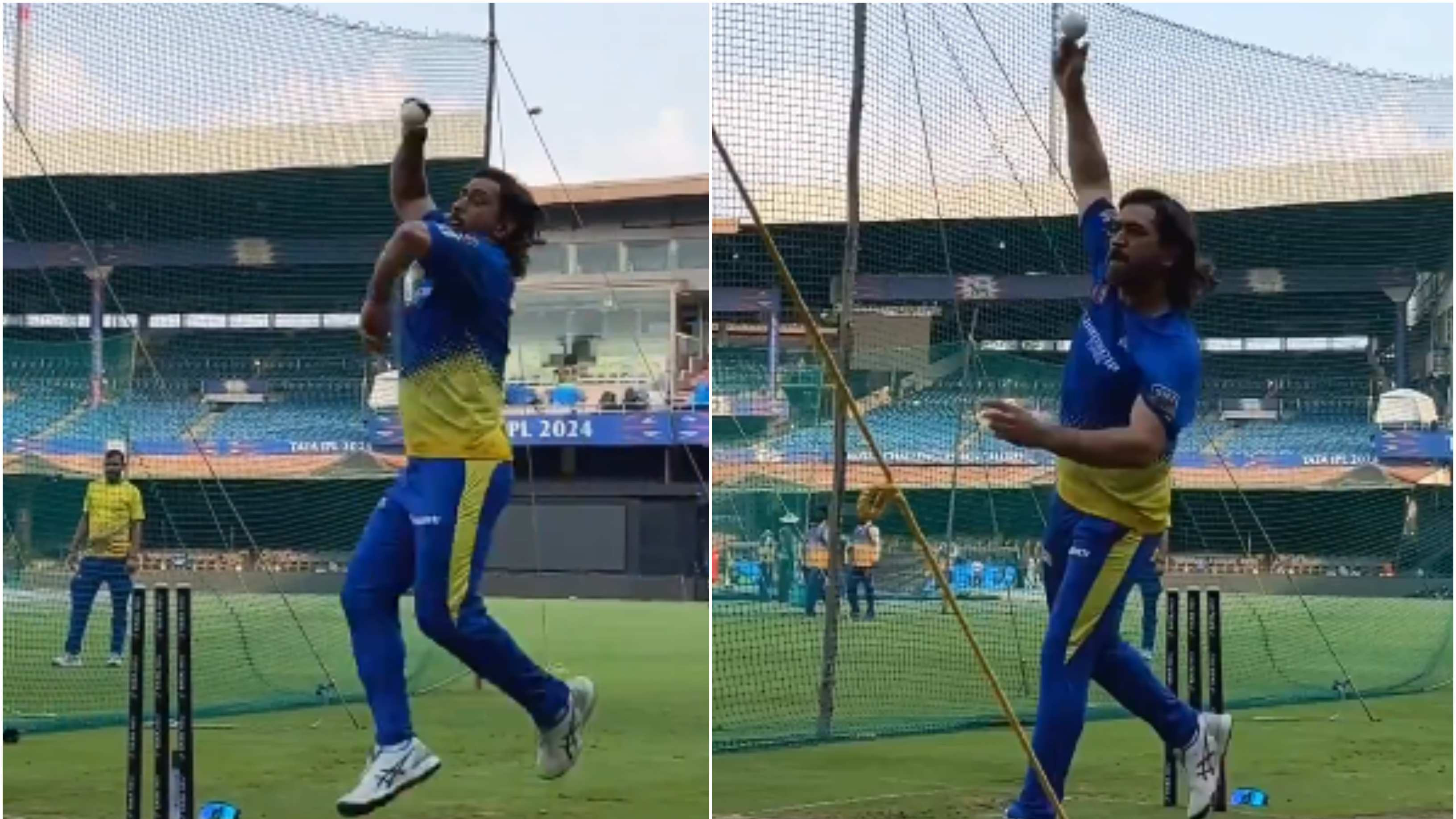 IPL 2024: WATCH - MS Dhoni rolls his arms in the nets ahead of CSK’s match against RCB 