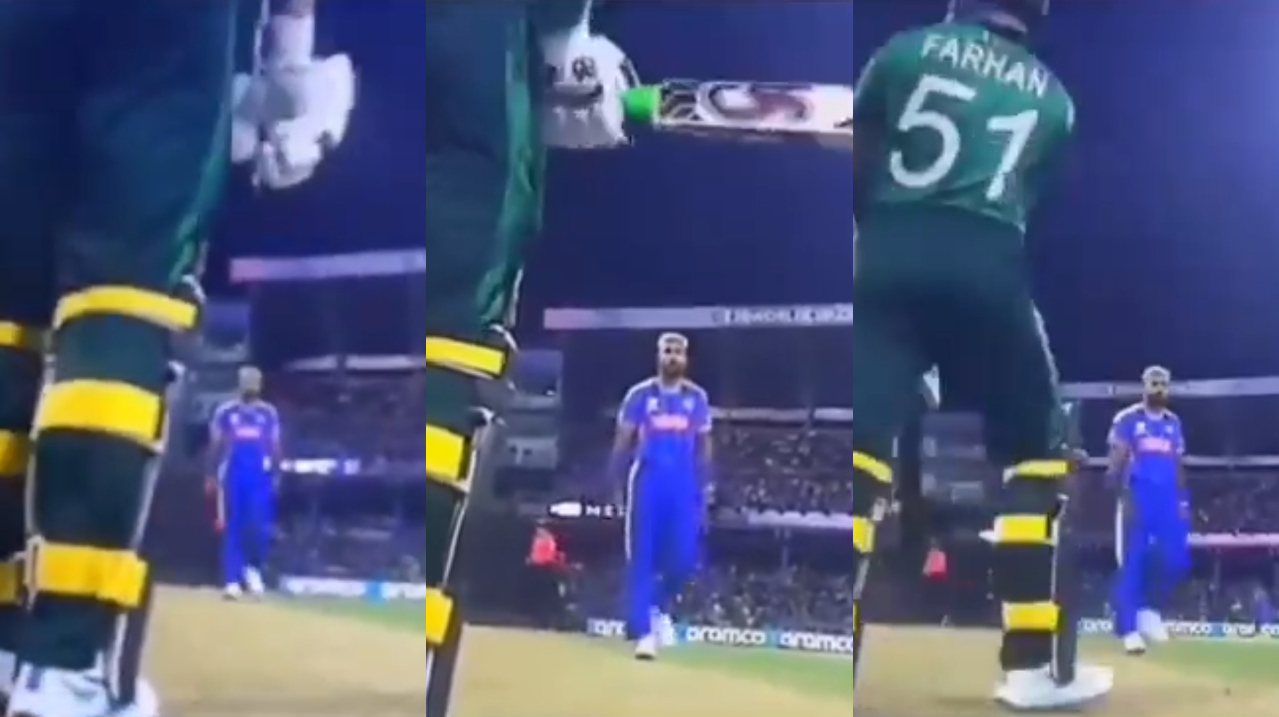 Hardik Pandya's intense stare at Sahibzada after dismissing him | X