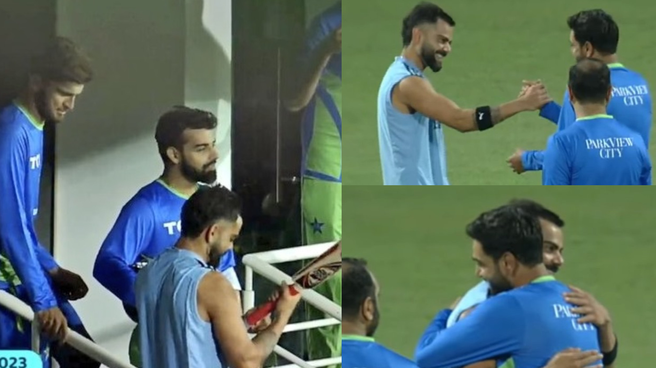 Asia Cup 2023: WATCH- Virat Kohli meets Haris Rauf, Shaheen Afridi and Shadab Khan ahead of IND v PAK match