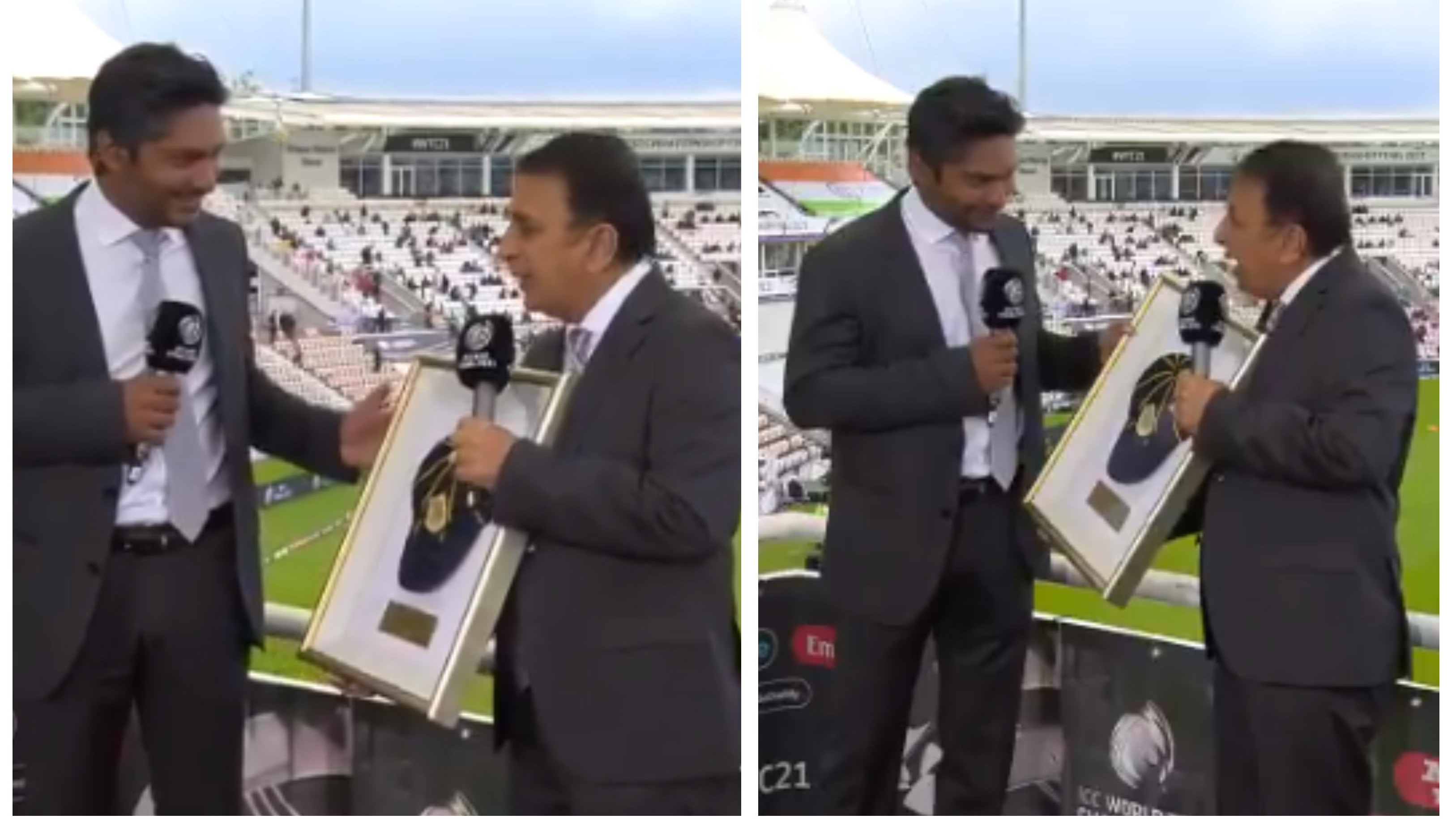 WATCH: Sunil Gavaskar welcomes Kumar Sangakkara into ICC Hall of Fame during WTC final