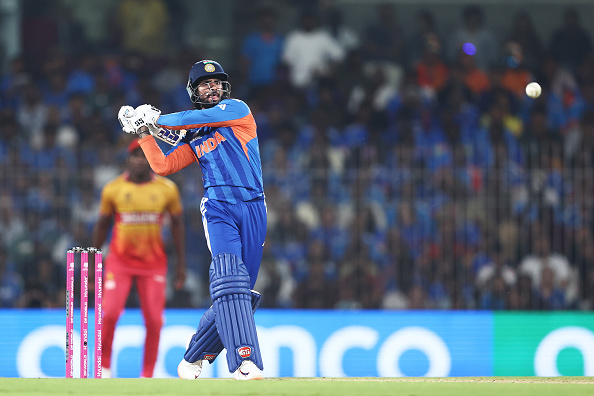 Tilak Varma hammered 44* in 16 balls v Zimbabwe | Getty