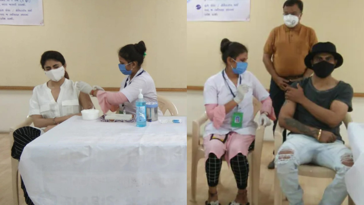 Ravindra Jadeja and his wife Rivaba gets first jab of COVID-19 vaccine