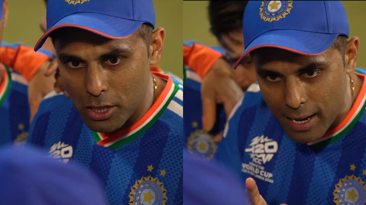 Suryakumar Yadav addressing his teammates before Pakistan began their chase | BCCI Instagram