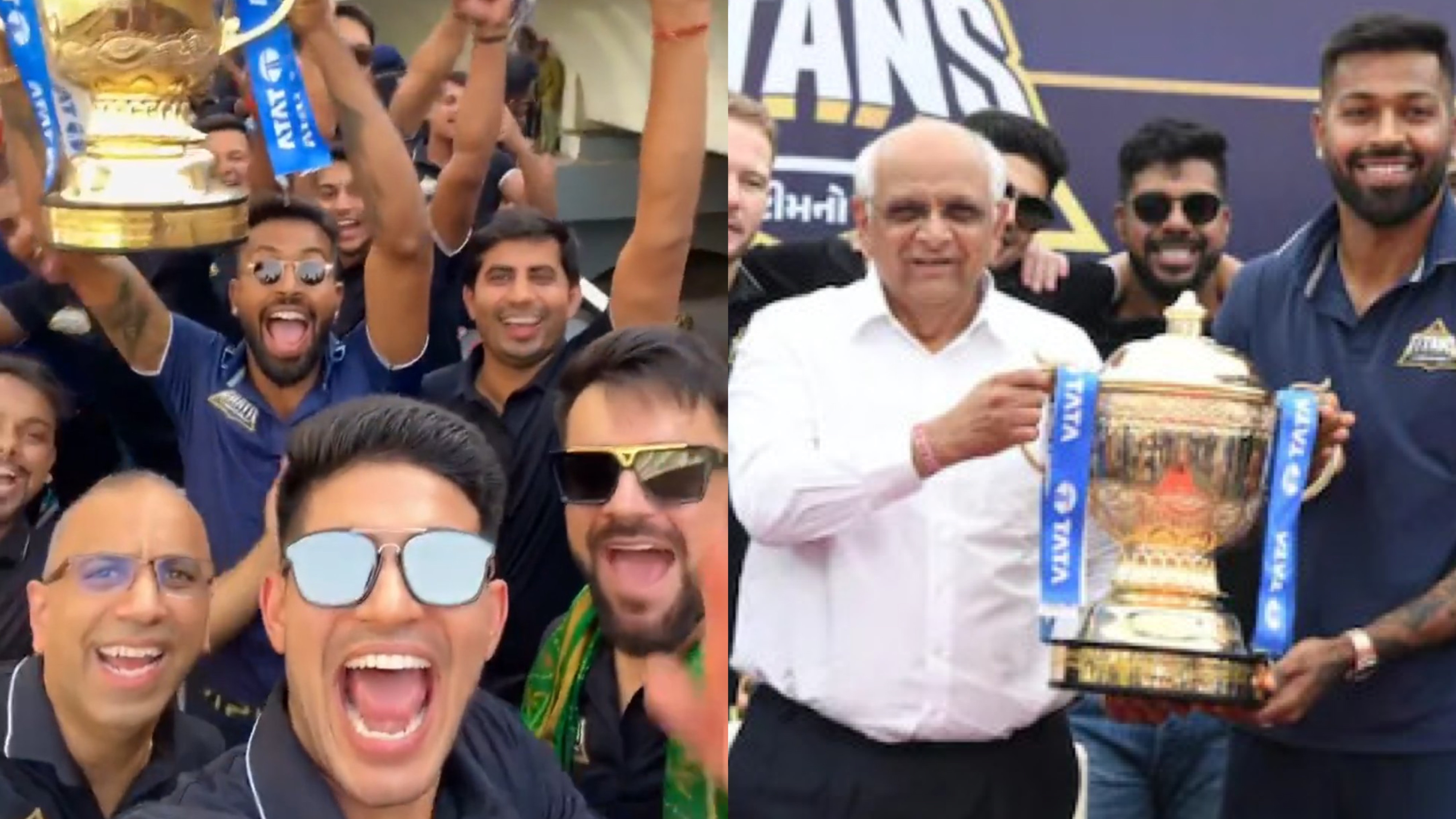 IPL 2022: WATCH- GT hold open tour bus roadshow in Ahmedabad to thank fans; felicitated by Gujarat CM
