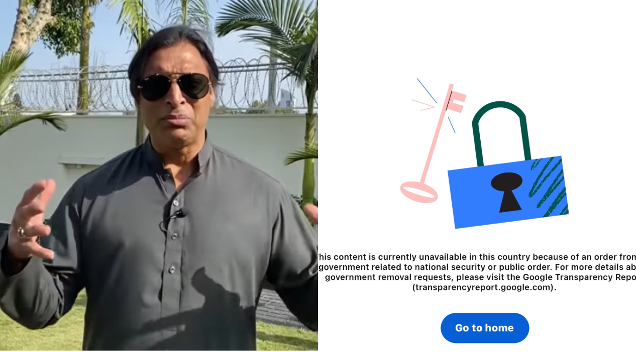 Shoaib Akhtar and several other Pakistani youtubers were banned in India | X