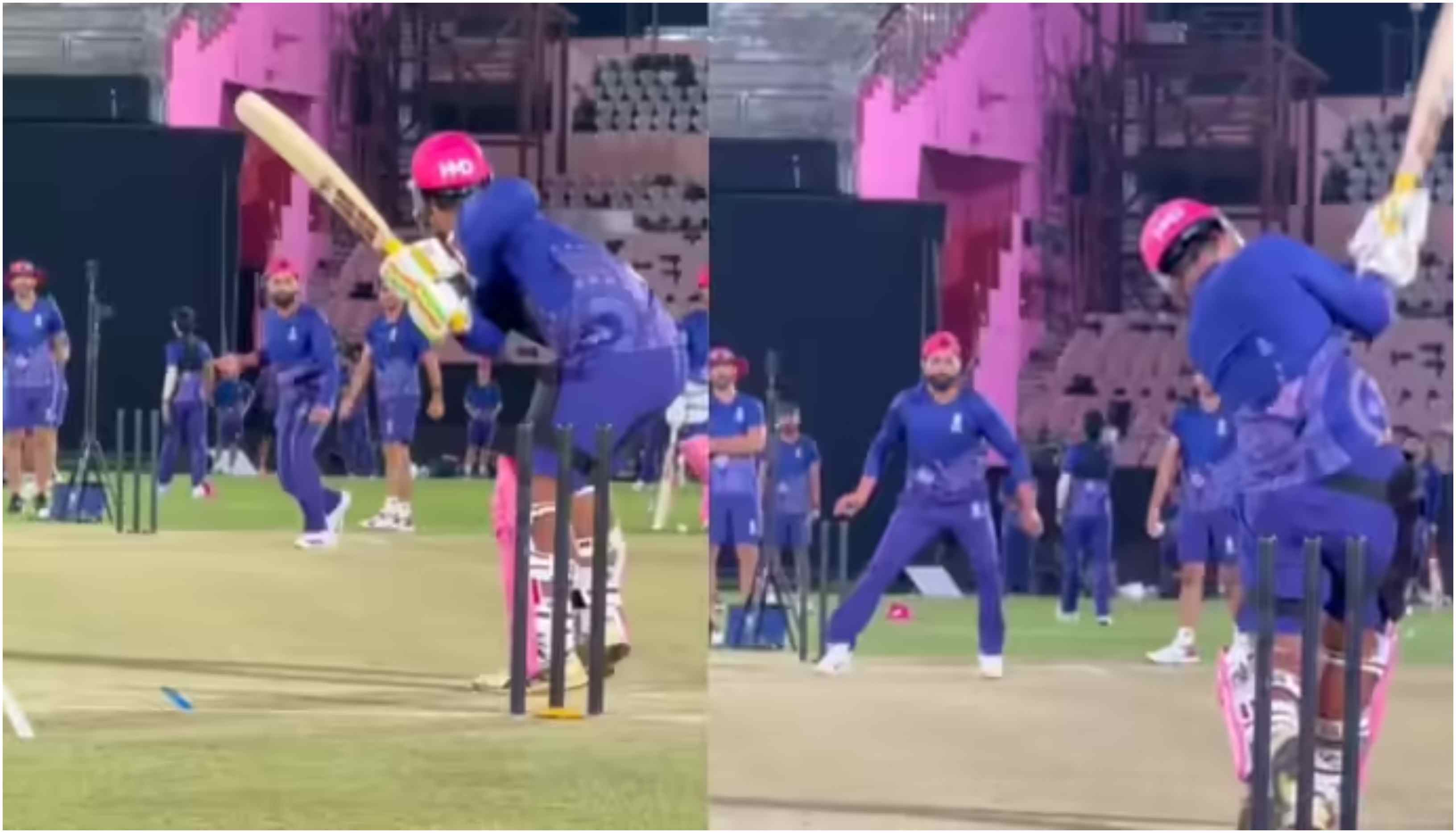 Vaibhav sooryavanshi facing Ravindra Jadeja | Screengrab/RR