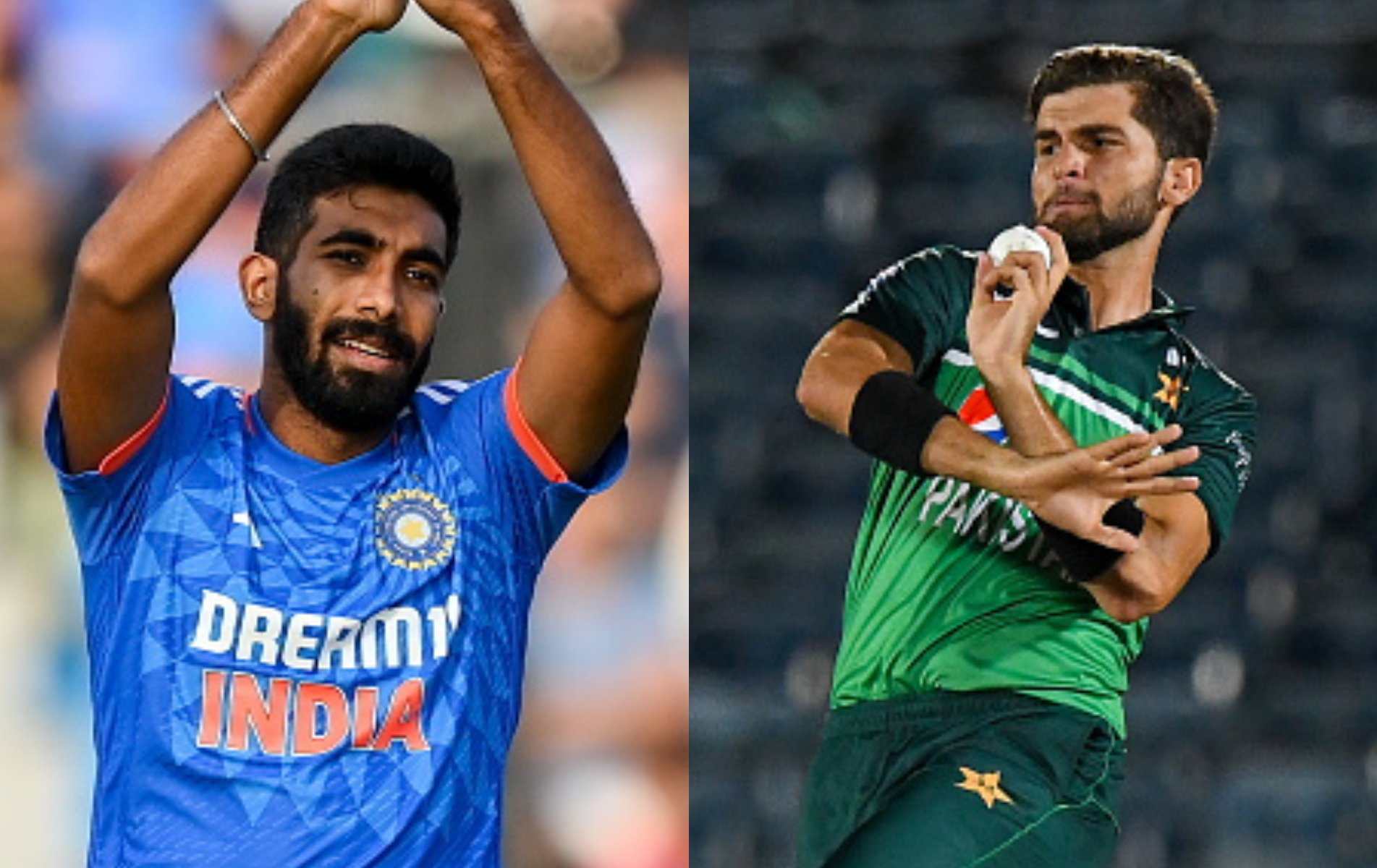Jasprit Bumrah and Shaheen Afridi | Getty