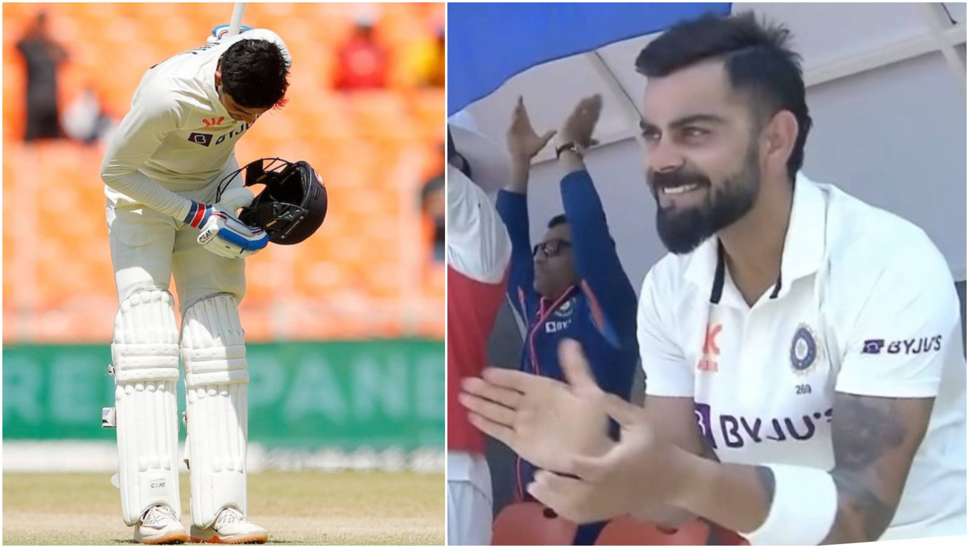 Virat Kohli celebrating Shubman Gill's century | Twitter