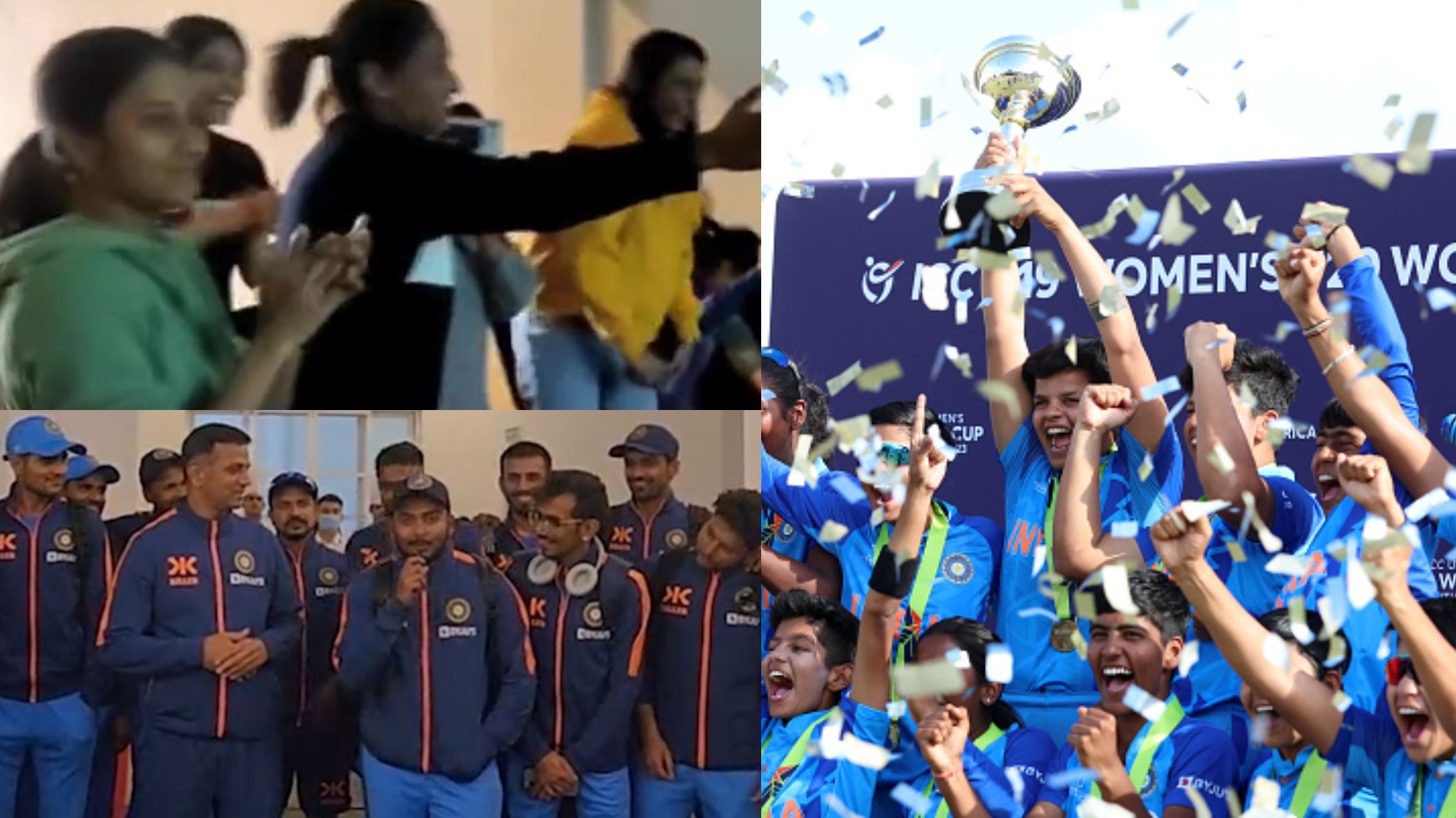WATCH- Senior India women’s team rejoice after U19 T20 World Cup win; Men’s team give a special message to victors