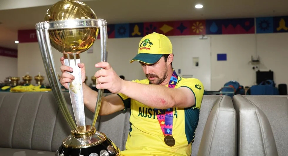 Travis Head with the CWC trophy | Getty