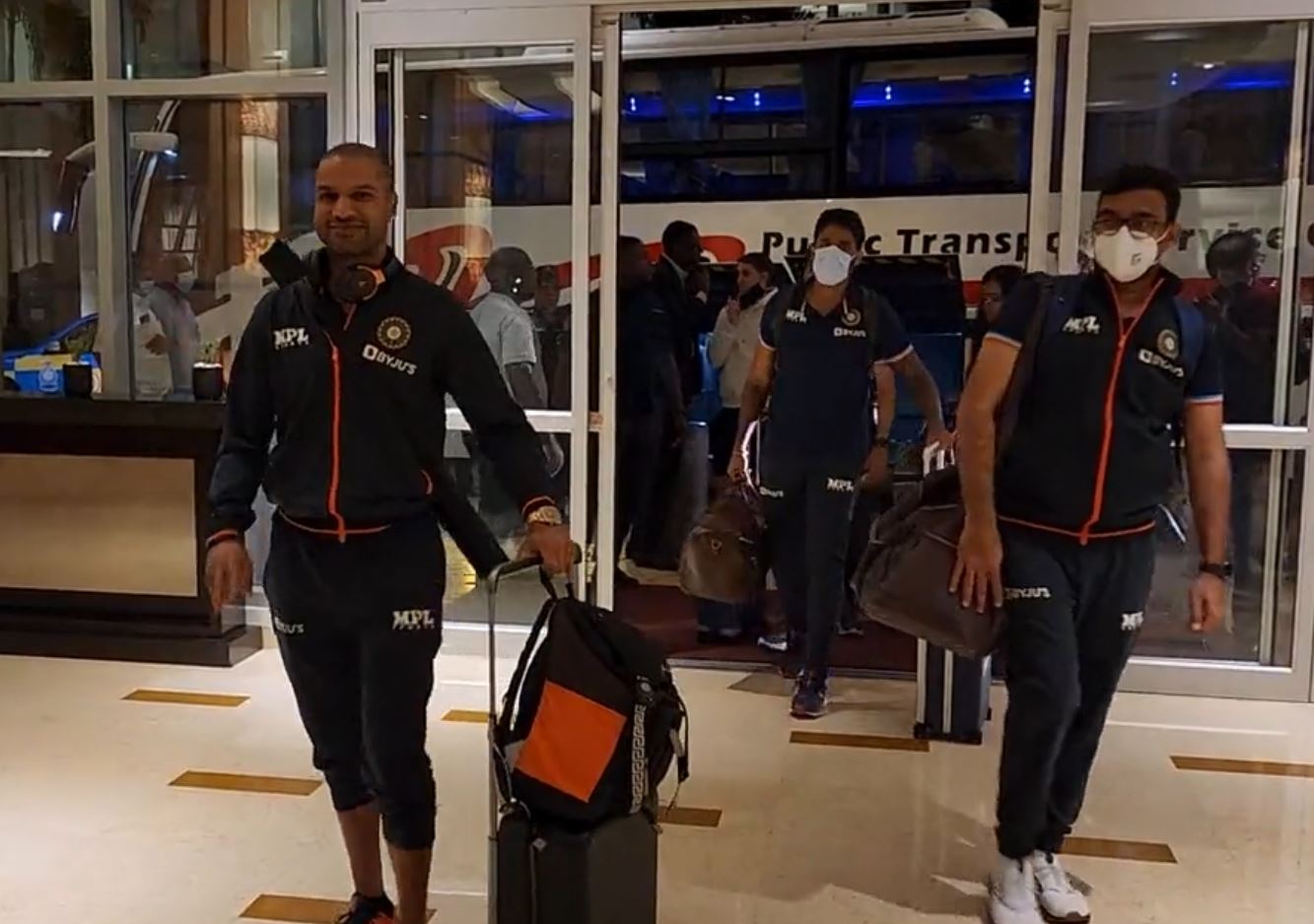 Shikhar Dhawan and Indian team arriving in Trinidad | BCCI