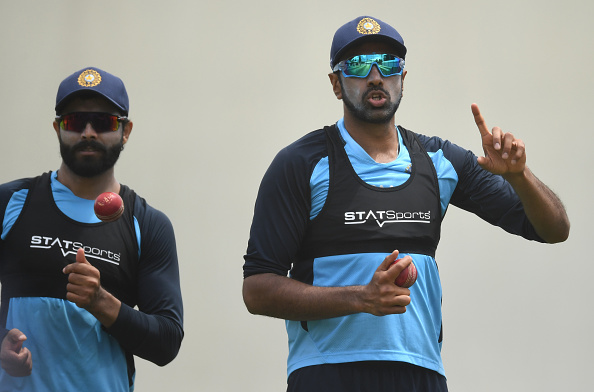 Ravindra Jadeja and Ravichandran Ashwin during a net session | Getty