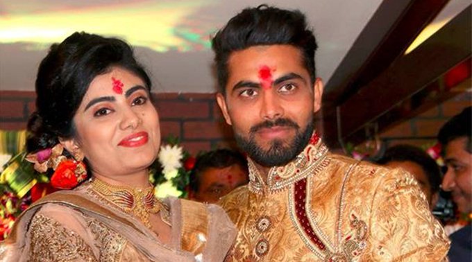 Ravindra Jadeja with his wife | Instagram