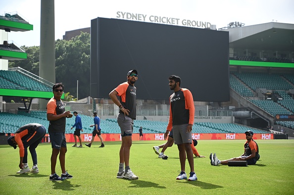 Jasprit Bumrah and Ishan Sharma during the 2018-19 tour of Australia | Getty