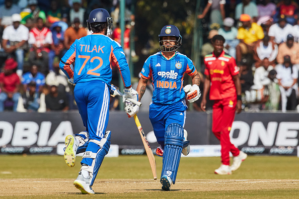 Ishan Kishan and Tilak Varma scored fifties and added 94 runs together | Getty