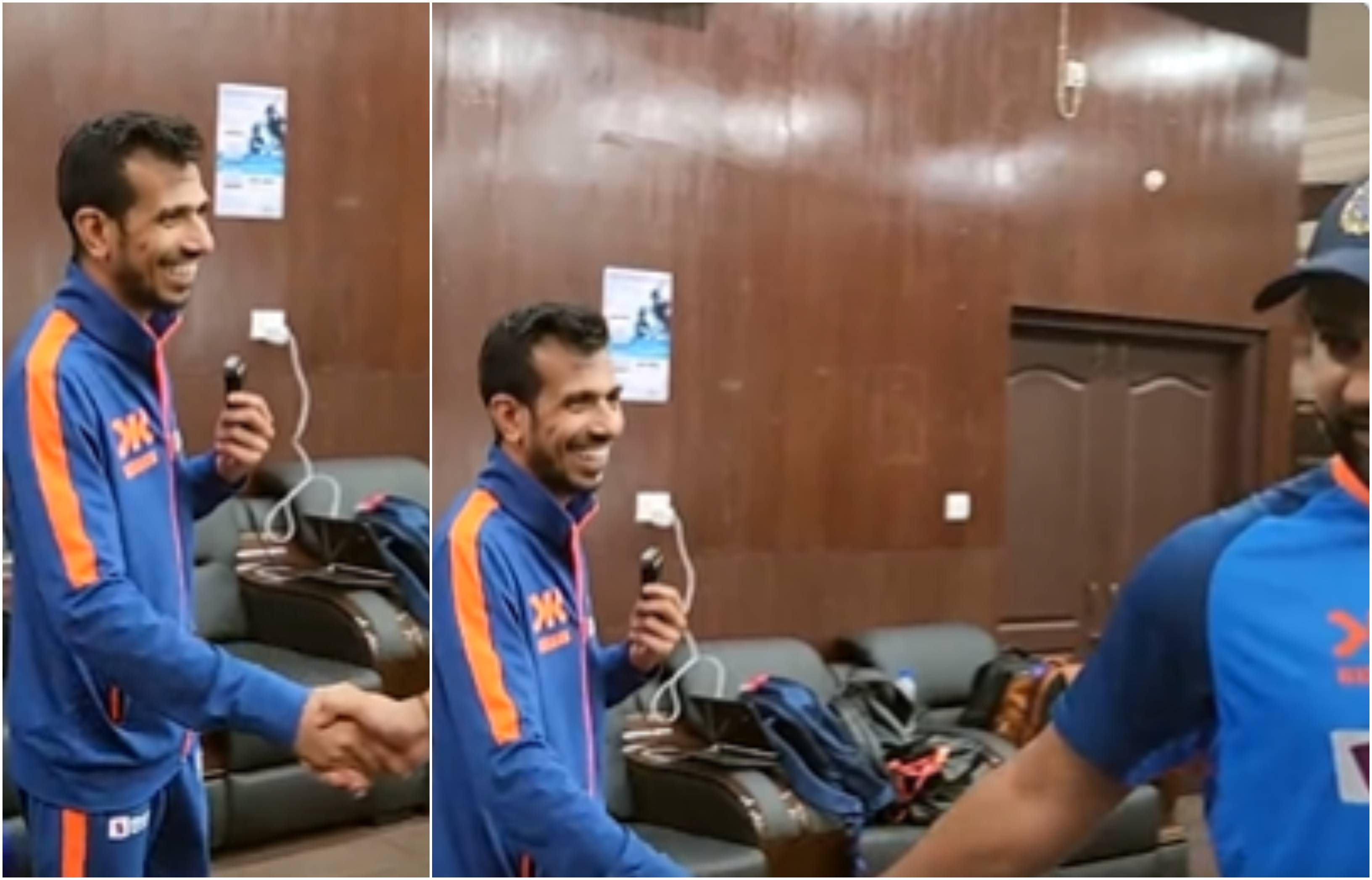 Chahal was left in splits by Rohit's comment | BCCI/Screengrab