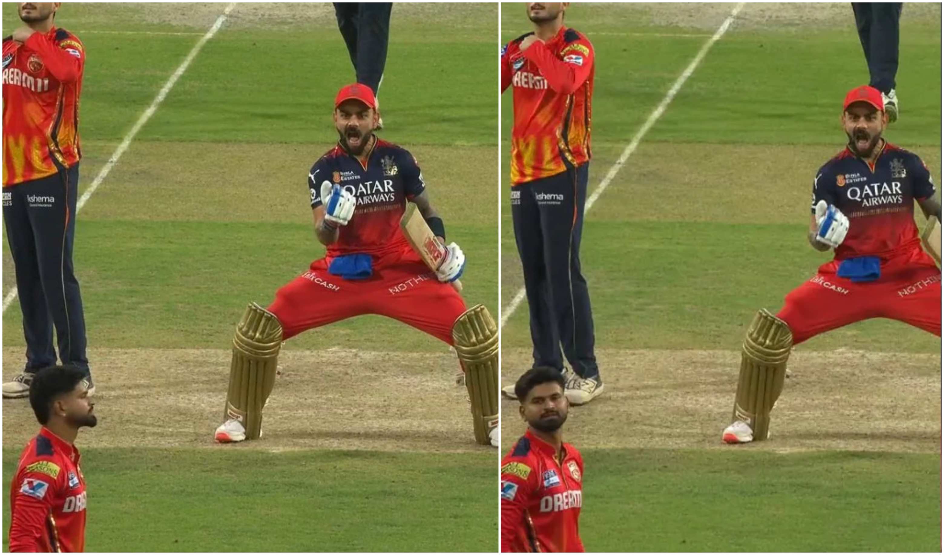 Virat Kohli's aggressive celebration | Screengrab