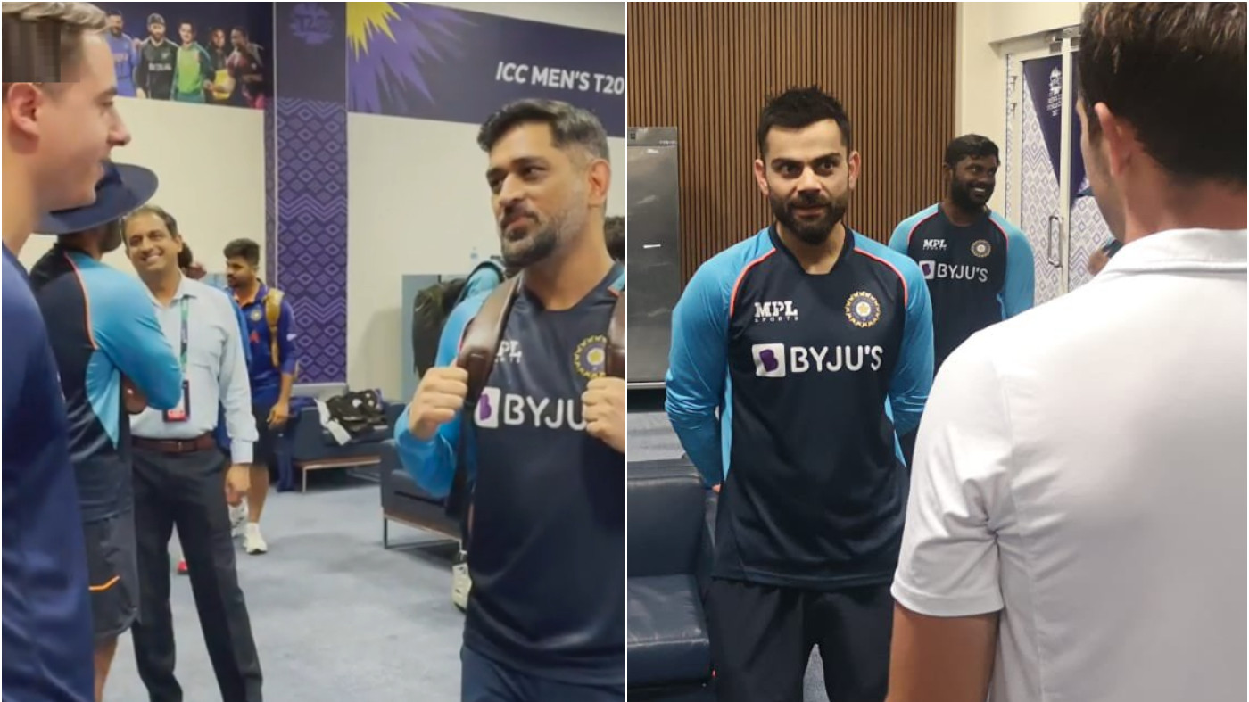 T20 World Cup 2021: WATCH - Kohli, Dhoni share their experience with Scotland players