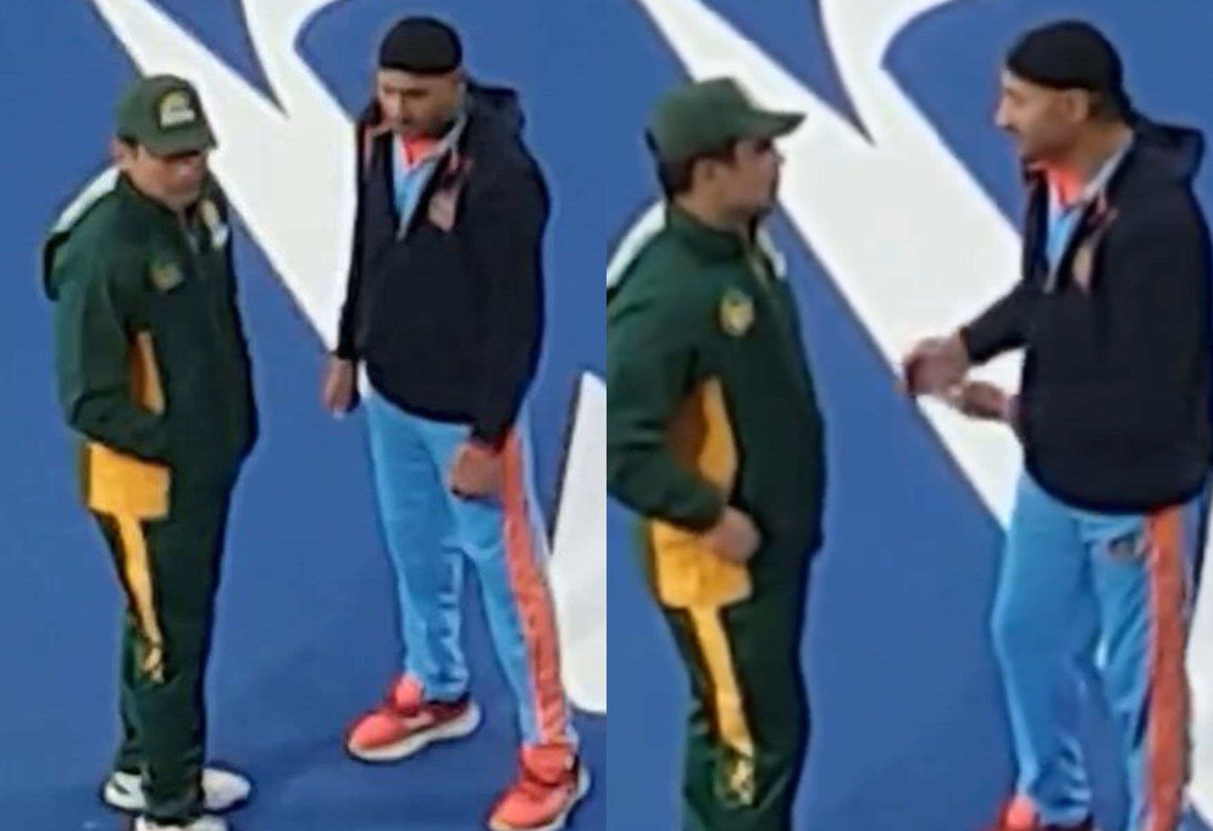 Kamran Akmal and Harbhajan Singh | X