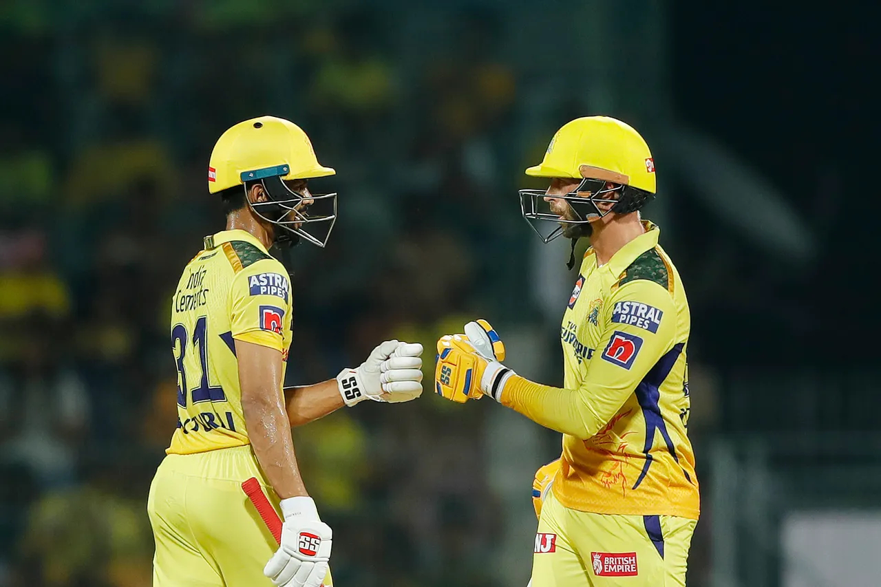 Ruturaj Gaikwad (60) and Devon Conway (40) were the top scorers for CSK | IPL-BCCI