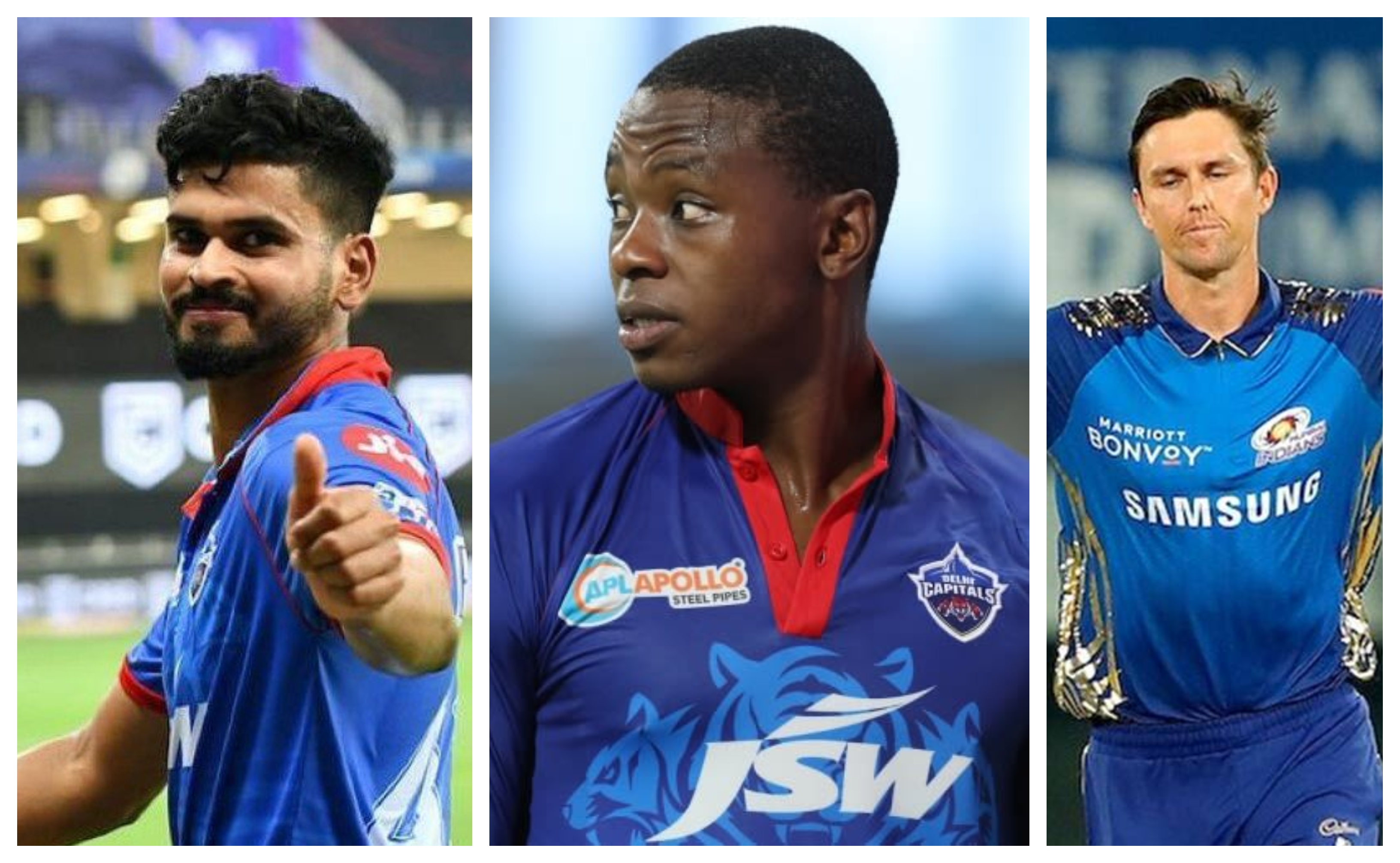 Shreyas Iyer, Kagiso Rabada and Trent Boult | BCCI/IPL