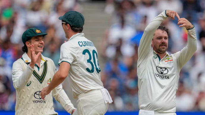 Travis Head doing his celebration after taking Pant's wicket | Getty