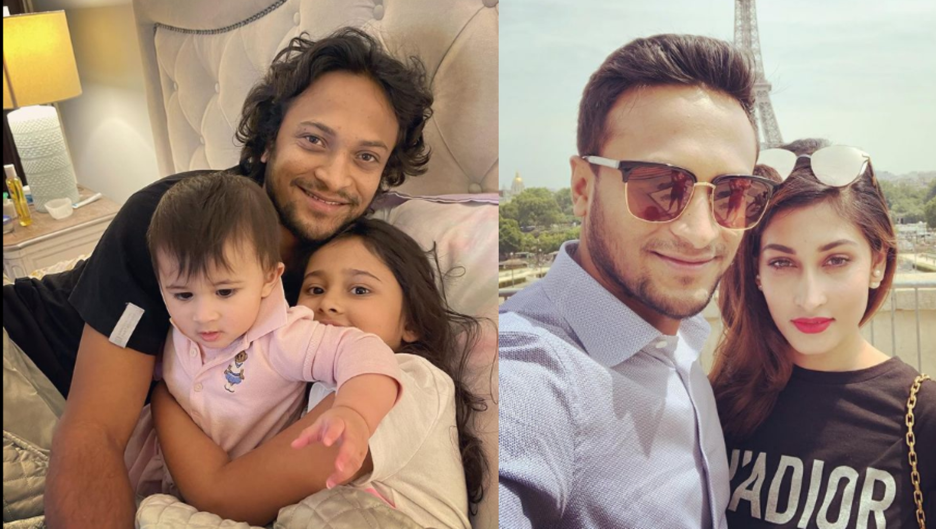 Shakib al Hasan with his wife Umme Ahmed Shishir and two daughters | Instagram 
